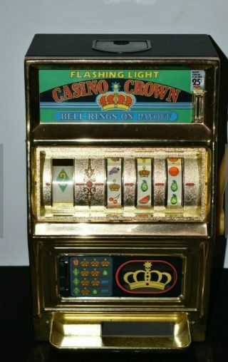 Vintage Waco/Casino Crown 25 Cent Slot Machine Bell Rings/Lights Flash 3