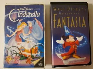 Cinderella (black Diamond) And Fantasia - Disney (vhs) Very Good