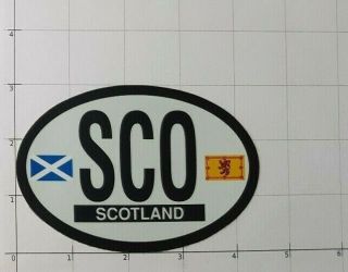 Sco Scotland Reflective Oval Decal Auto Sticker Scot Scots Scottish Alba