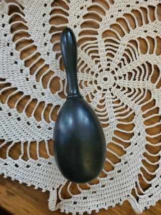 Vintage Antique Wood Sock Darner Darning Egg,  Ebony Black Old Sewing Aid