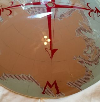 Vintage Ceiling Light Cover Nautical Compass World Globe Map Glass Shade 2