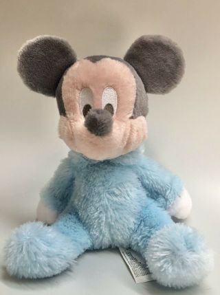 Disney Parks Baby Mickey Mouse Premium - Soft Rattle Plush Doll Toy 9 "