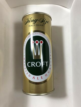 Croft Ale 16oz Flat Top Beer Can Croft Brewing Cranston,  Ri Usbc 228 - 6