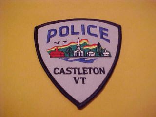 Castleton Vermont Police Patch Shoulder Size