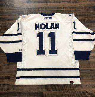 Ccm Toronto Maple Leafs Owen Nolan Vintage Nhl Hockey Jersey White Away Large L