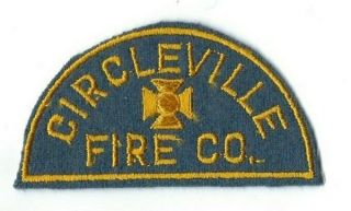 Circleville (pickaway County) Oh Ohio Fire Co.  Felt Patch - Cheesecloth