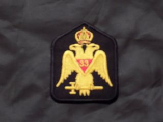Scottish Rites 33rd Degree Double Eagle Patch Iron Sew Freemason Fraternity