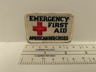 Vintage Emergency First Aid American Red Cross Shirt Uniform Patch A4