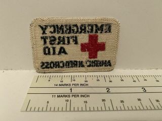 Vintage Emergency First Aid American Red Cross Shirt Uniform Patch A4 2
