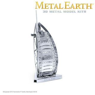 Fascinations Metal Earth Burj Al Arab Dubai Laser Cut 3d Model Kit Collectible