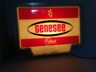 Vintage Genesee Beer - Light Up Plastic Sign - Kcs Mfg