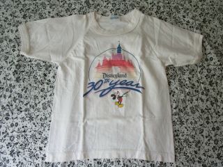 Vintage Kids Walt Disney Disneyland 30th Year Mickey Mouse Tshirt M 80s