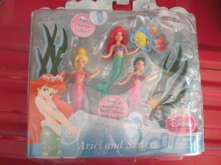 2011 Mattel Disney Ariel And Sisters Play Set,  3 1/2 " Figures,  Water Toys