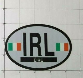 Irl Eire Reflective Oval Decal Auto Sticker Ireland Airlann Irish