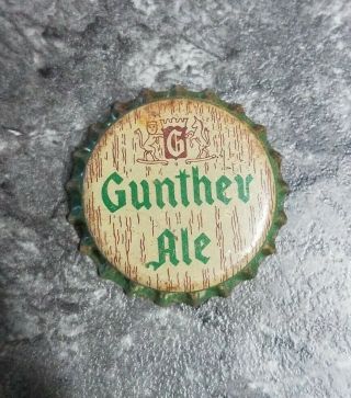Gunther Ale Gunther Brewing Co Inc Beer Soda Bottle Cap Cork - Lined Baltimore Md