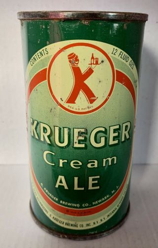 Krueger Cream Ale Irtp 12 Ounce Flat Top Beer Can