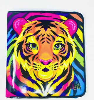 Vintage 1990’s Lisa Frank Rainbow Tiger Jumbo Soft Binder