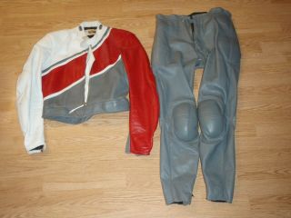 Vintage Bates California Leathers Motorcycle Racing Suit Cafe Racer Outfit