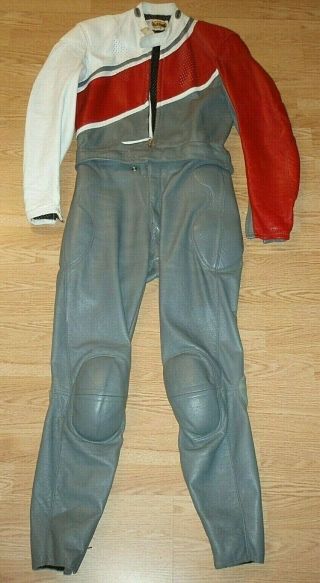 Vintage Bates California Leathers Motorcycle Racing Suit Cafe Racer Outfit 2