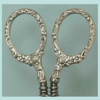 Antique American Sterling Silver Scissors By Gorham Circa 1890s