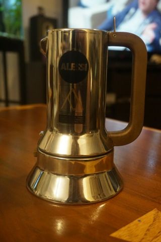 Vintage Stovetop 3 Cup - Alessi Espresso Coffee Maker - Inox 18/10 Italy