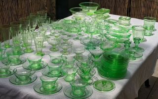 Vintage Green Depression Glass Collector 