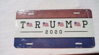 Metal License Plate Tag Trump 2020 President Flag 12 " X 6 " Lp12270