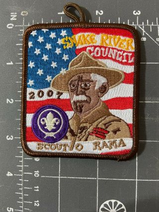 Snake River Council 2007 Scout O Rama Patch Boy Scouts Bsa Robert Baden - Powell