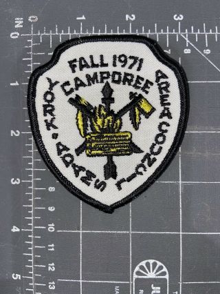 Vintage Boy Scouts Bsa York - Adams Area Council Fall Camporee 1971 Patch Pa Yaac