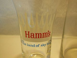 HAMM ' S BEER BLUE CROWN LRG PITCHER & GLASS REFRESHING AS LAND OF SKY BLUE WATERS 3