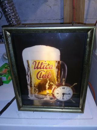 Utica Club Bar Light And Clock.