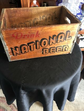 National Beer Crate - Natty Boh - Vintage Wooden Authentic Antique Baltimore Md