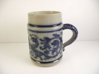 Antique Whites Of Utica Berrys Root Beer Mug Stein Salt Glaze Stoneware (itema6)
