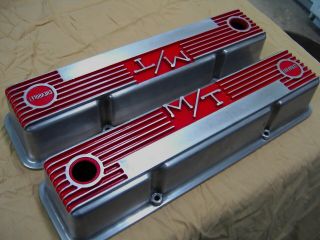 Vintage Mickey Thompson Valve Covers M/t Small Block Chevy 283 327 350 400 Sbc