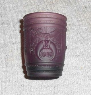 Shriners Masonic Toothpick Holder Niagara Falls 1905 Purple Satin Pittsburgh Pa