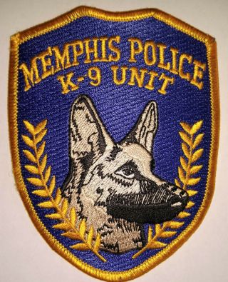 Memphis Tennessee Police K - 9 Unit Patch // Us
