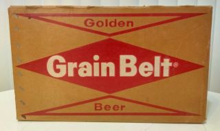 Vintage Golden Grain Belt Beer Box Cardboard Advertising Flip Top Bottle Case
