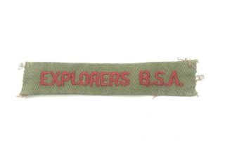 Vintage Explorers Bsa Boy Scout Uniform Shirt Strip Patch Program Badge