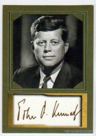John F.  Kennedy,  By D.  Gordon,  Reprint Trading Art Card,  Facsimile Signature