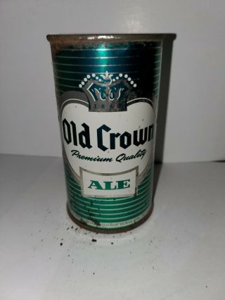 Old Crown Ale Flat Top Beer Can,  Bottom Opened,  Ft Wayne,  In