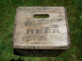 Old Tavern Wood Beer Crate Warsaw Ill