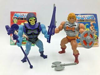 Vintage Motu Complete Battle Armor He - Man And Skeletor With Mini - Comics