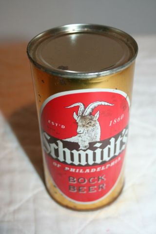 Schmidt ' s BOCK Beer 12 oz flat top beer can from Philadelphia,  Pennsylvania 2