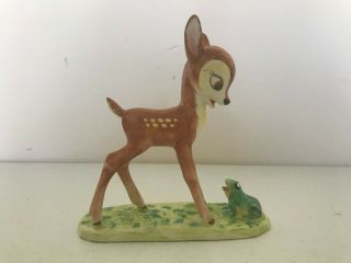 Vintage Rare Disney Bambi Goebel Figurine With Frog Dis 111 Germany Exc