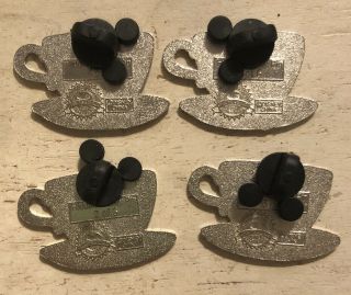 Disney Trader Pin Set of 4 Princess Tea Cups Ariel Snow White Jasmine Belle 3