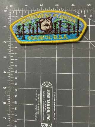 Southwest Florida Council SWFC Boy Scouts BSA CSP Strip Shoulder Patch FL B.  S.  A. 2
