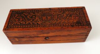 Antique Wheeler & Wilson Sewing Machine Wooden Box W&w Oak Wood
