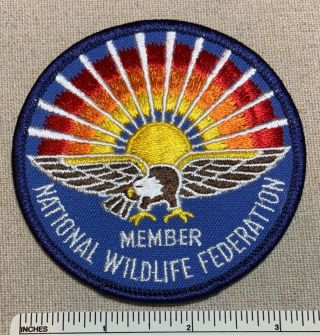 Vintage 1960s - 70s National Wildlife Federation Member Badge Patch Hunting Camp