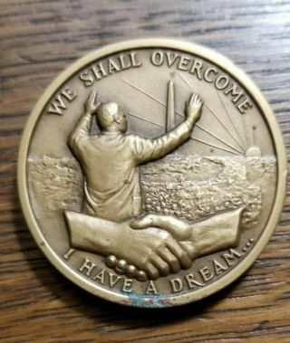 Medallic Art Co,  NY High Relief Bronze Medal Rev.  Martin Luther King Jr I Have A 2