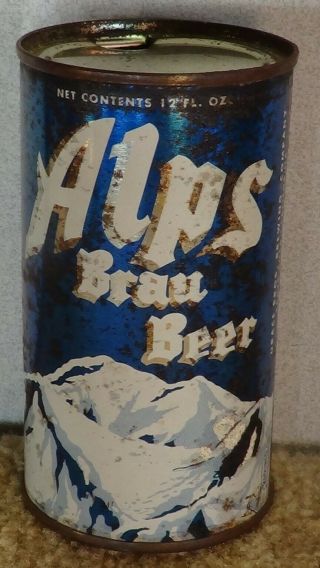 Alps Brau Grace Bros.  Brewing Flat Top Beer Can